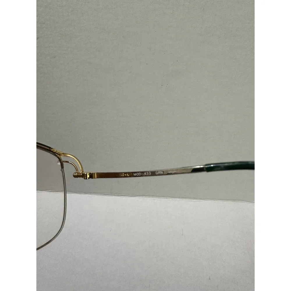 Tura Mod 433 Gold Oval Half-Rimmed 53‎ 17 Metal glasses Frames Japan vintage